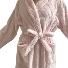 Womens Gown Women Flannel Robe Womens Fleece Bathrobe Shawl Collar Soft Plush Spa Robe Coral Flannel Pajamas Gown