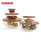 Round Bowl Bowlsround Glass Mixing Bowl Round Serving Bowl Glass Food Prep And Mixing Bowl