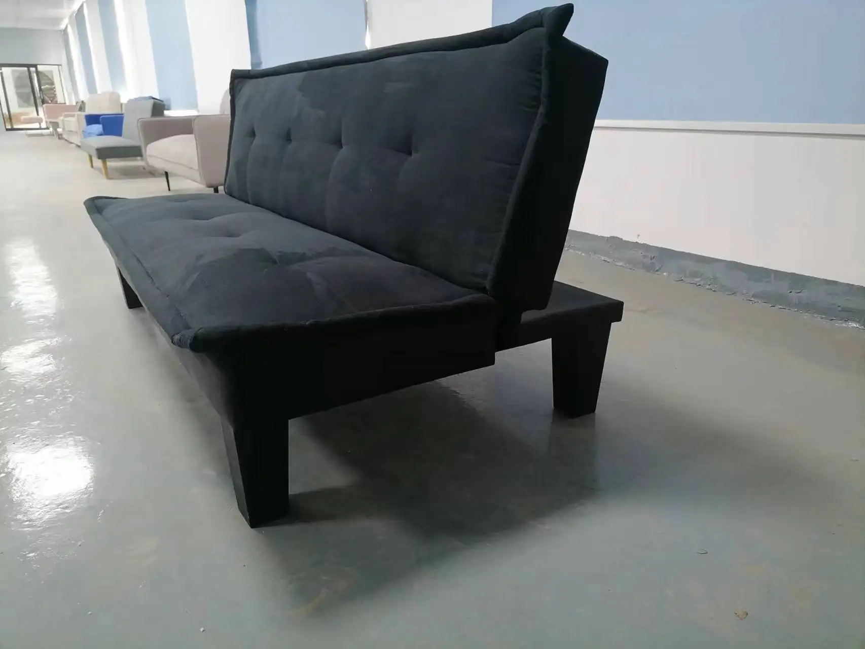 Lightweight Convertible Sofa Bed Frame Folds Down Compactly For