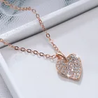 Jewelry Gold Fashion Forever Heart Love Necklace Copper Ladies Jewelry Electroplated Real Gold Jewelry