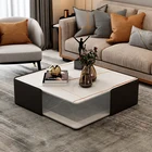 Table Light The Luxury Of Modern Designer Cooffee Table With Storage In Stone And Leather