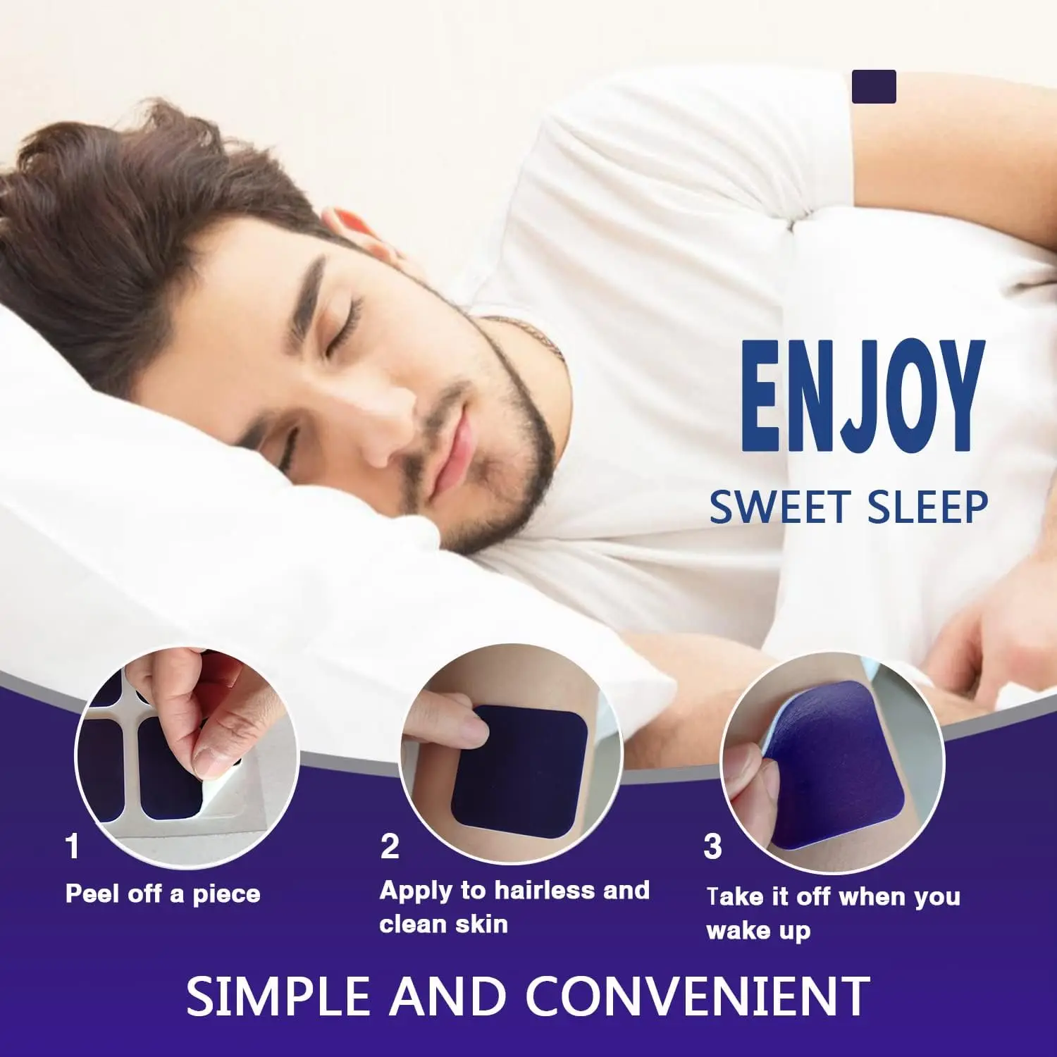 product sleep support patches with melatonin good night patch extra strength calm sleepy patch all night for men and woman-1