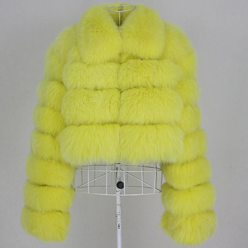 Oftbuy 2023 Luxury Real Fur Coat Winter Jacket Women Natural Fox Fur Outerwear Thick Warm Turn 0984