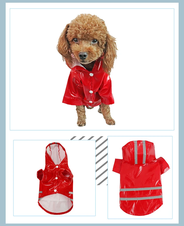 Adjustable Waterproof Reflective Coat Jacket Pet Dog Raincoat
