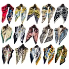 Scarf Cool Square Custom Made Silk Top Trendy Design Bandana Scarf Hijab