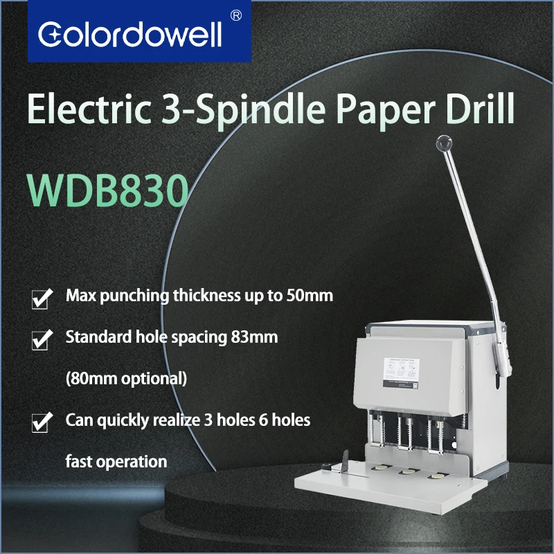 wdb830 electric paper drilling machine steel punch