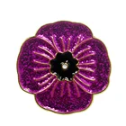 Sunflower Custom Printing 3D Epoxy Dome Cute Metal Sunflower Badge Suit Bulk Floral Pin Red Flower Lapel Pin