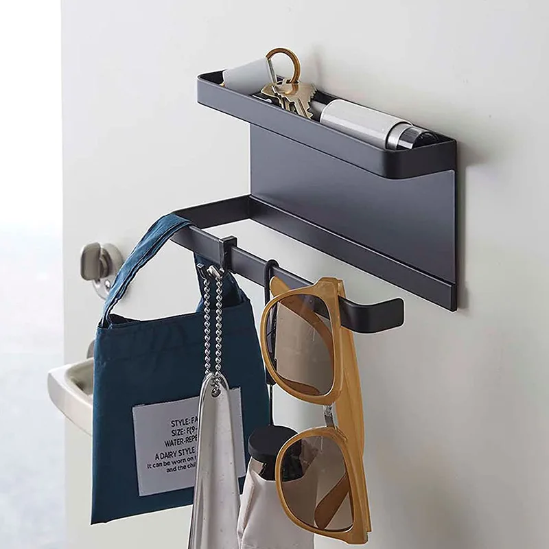 HJH553 Multifunctional Household Umbrella Storage Rack Wall-Mounted Magnetic Umbrella Stand Bathroom Storage Racks