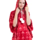 Cape China Hot Sell Womens Christmas Floral Hooded Cloak Cape Coat Customize