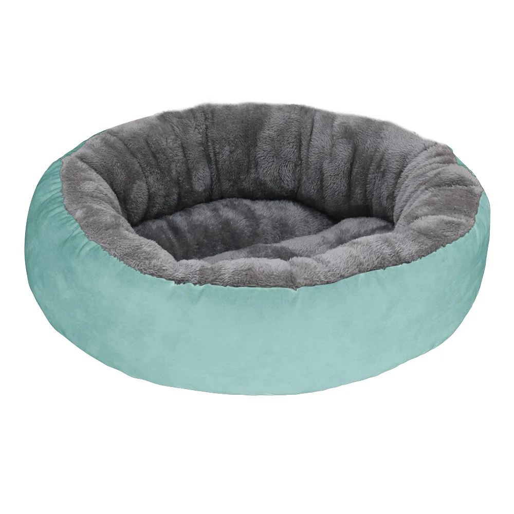 product hot selling wholesale plush suede fleece anti slip silica dot bottom eco friendly fleece donut dog bed-54