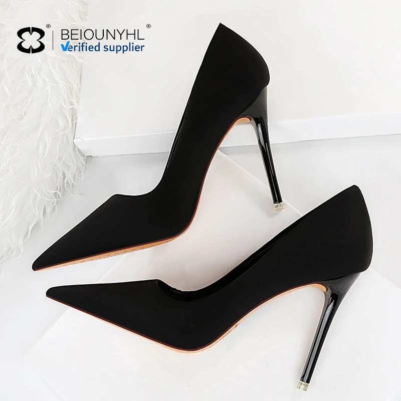 2024 Customized Plus High Heels New Styles Office Pointed Toe Dress Shoes Party Wear Mature Sexy Women Pumps Shoes For Women