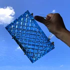Crystal Clutch Bag Summer Thick Blue Crystal Checkered Clear Clutch Bag Acrylic Purse