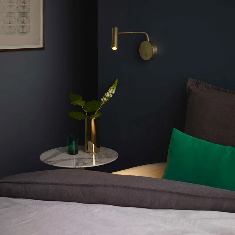 Artdecolite Adjustable Bedroom headboard wall light Gold Headboard LED hotel wall lamp