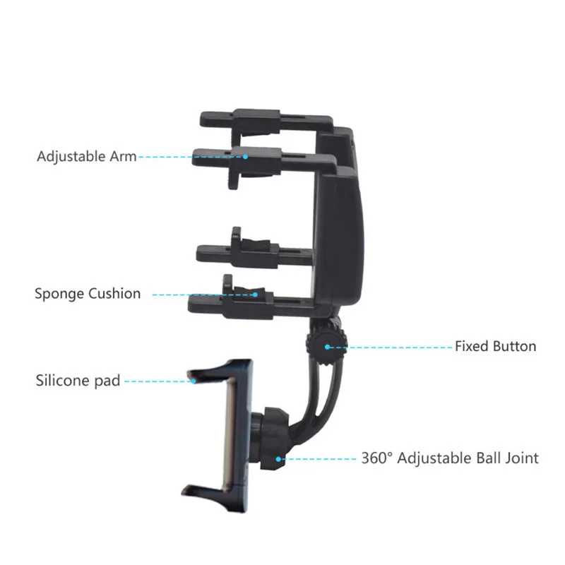 2021 Best Seller Adjustable car cup Rearview Mirror Phone Holder rear mirror mount