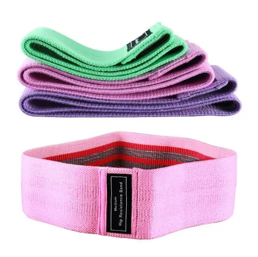 3-Pack Yoga Exercise Bands Tension Pull Strap Hip Warping Squat Resistance Bands