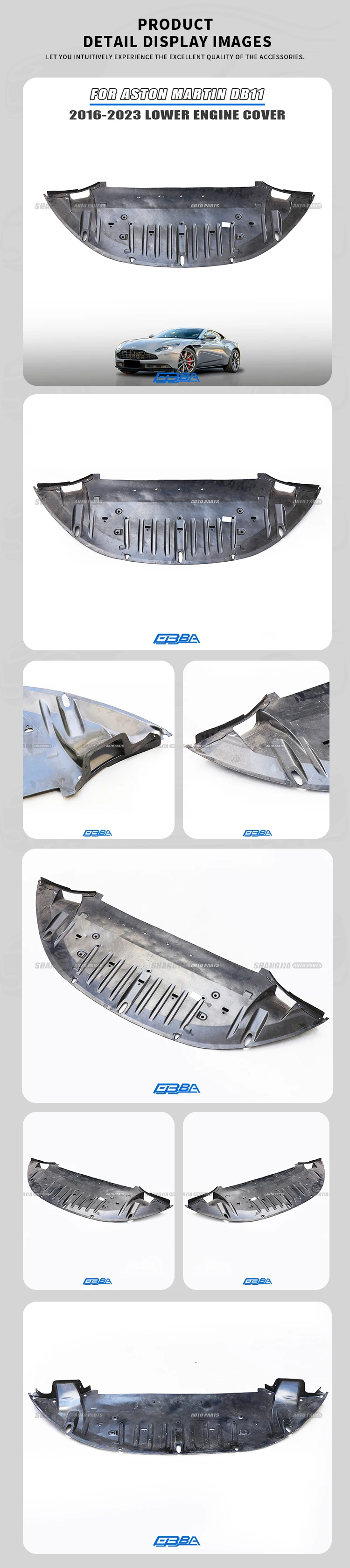 Amazing Quality Body Kits Plastic Car Radiator Lower Guard For Aston Martin DB11 2016 2023 HY53-11464-AE Radiator lower shield factory