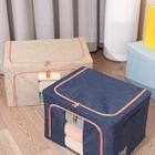 Storage Box Foldable Box Storage Large Capacity Foldable Clothing Storage Box With Steel Frame With Visual Window