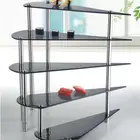 Glass L Shaped Premium Shelf Glass/shelves Glass Designs For Living Room