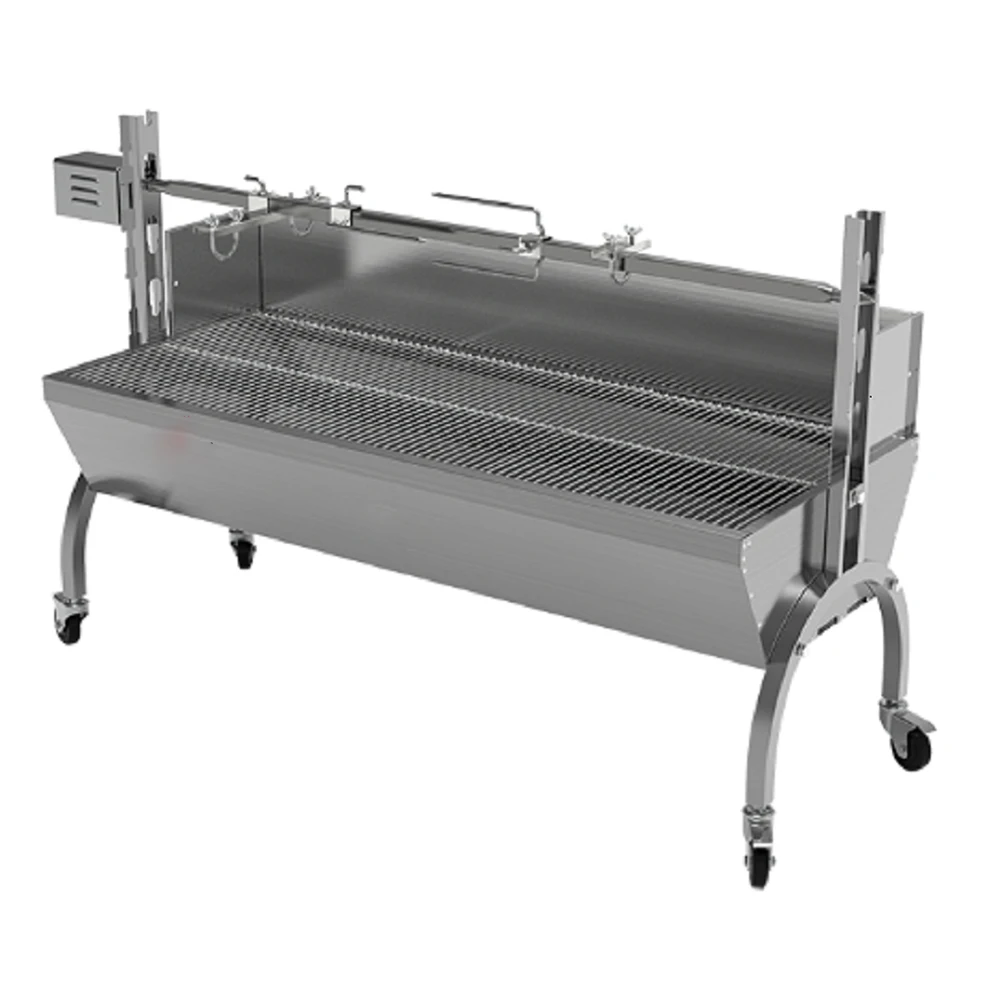 Danhui BBQ Grill Charcoal Stainless Steel Pig Lamb Hog Roast Machine Lamb Roasting Oven Rotary Grill