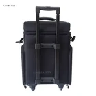 Trolley Case Luggage Large Capacity Black Nylon Trolley Case Salon Accessory Luggage Case PVC Beauty Bag