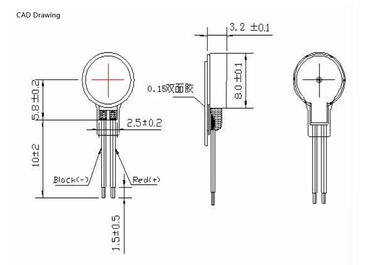 Lra Motor, 8mm*3.2mm, 2.0V AC - detail 4
