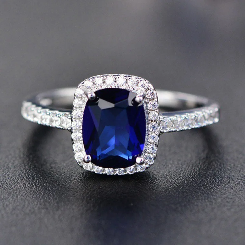 Fashion Luxury Cubic Zirconia Gemstone Finger Engagement Wedding Finger Ring For Women Men Shiny Cz Ring Gift