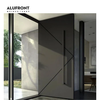 Alufront Factory Wholesale Villa Entrance  Aluminum Security Door for Outdoor Main Entrance Multi-Point Lock System Front Doors