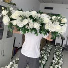 Wedding Decoration White Customized Artificial Runner Flowers Wedding Table Centerpieces For Decoration