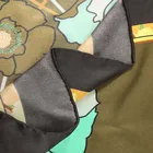 Green Scarf Scarf China Factory Supply Green Floral Pattern 14MM Pure Silk Neck Scarf