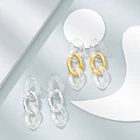 Earrings Resin Statement Clear Acrylic Chain Long Earrings For Women Resin Drop Earrings Jewelry