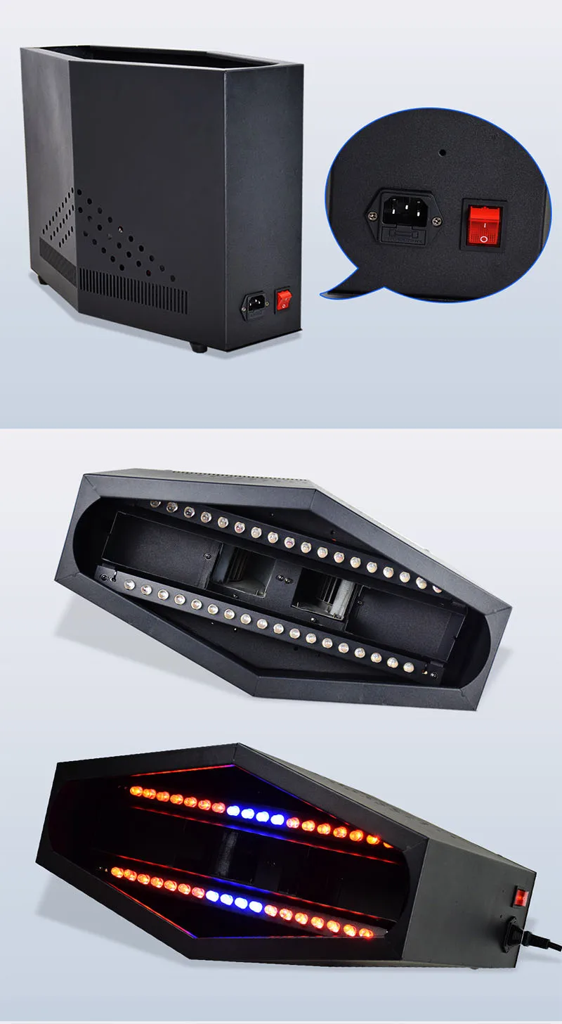 Double Blower 1.5m Silk Cloth Fire Flame Light LED DJ Stage Disco Holiday Background Red Electric Fake Flame Effect Machine