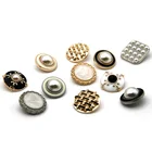 Button Quality Custom Metal Pearl For Swing With Capp Rivet Square Gold Rhinestone Flower Shank Button