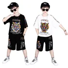 Boys' Summer Suit 2021 Boys' Short Sleeve Suit Summer Suit 4-12 Year Old Children's Clothing Set