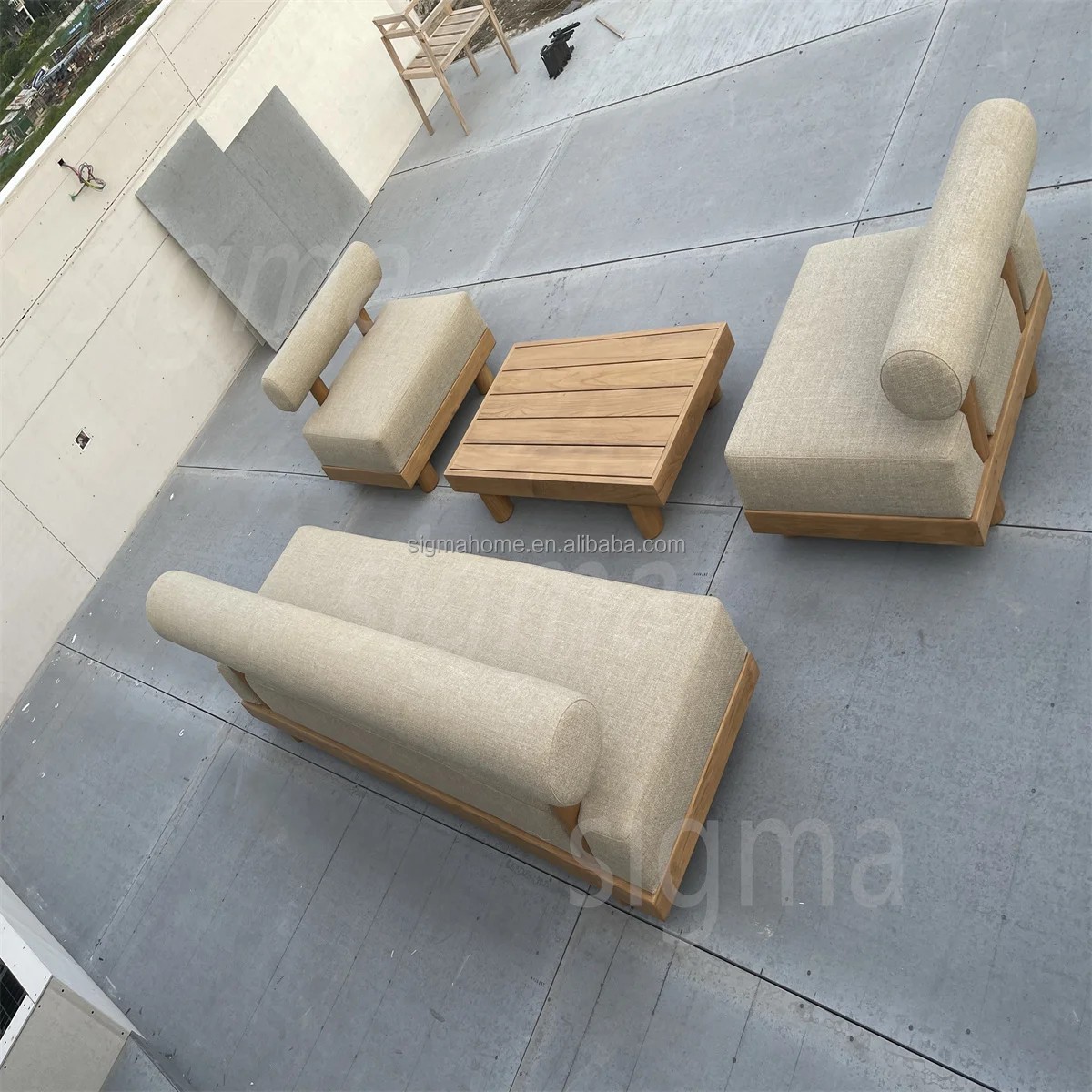 Customized design Outdoor teak furniture garden sofas outdoor teak wood table Swivel lounge chair