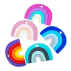 Toy New Design Food Grade Lovely Rainbow Teether Easy To Hold Soft Great Gift Baby Silicone Teether Toy