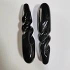 Black Obsidian Good Price Natural Black Obsidian Stone Crystal Carving Massage Healing Wand For Sale