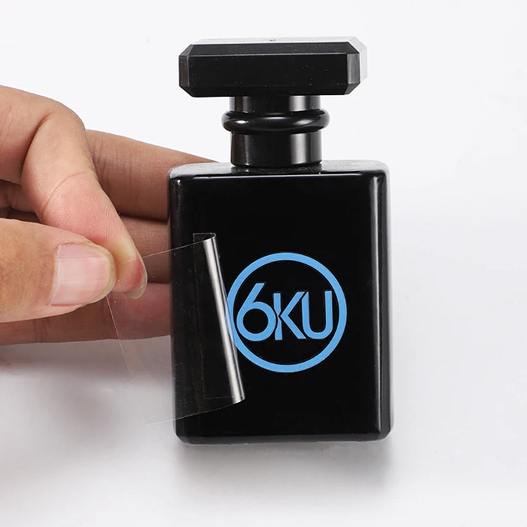 custom UV transfer printing logo 3D pressure sensitive waterproof personalized sticker, crystal paste transparent label