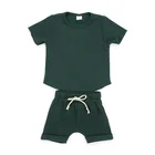Baby Boys Outfits New Fashion Design Baby Clothing Sets 2 Pieces Solid Color Boys Outfit