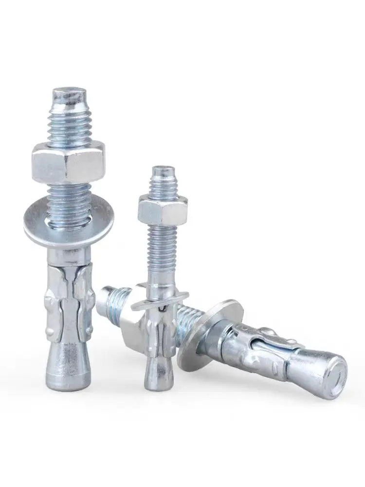 MALAXY 1/4 3/8 1/2 5/8 3/4 Stainless Steel Throught Bolt Concrete Wedge Anchor Bolts SS304 SS316 Wedge Anchor factory