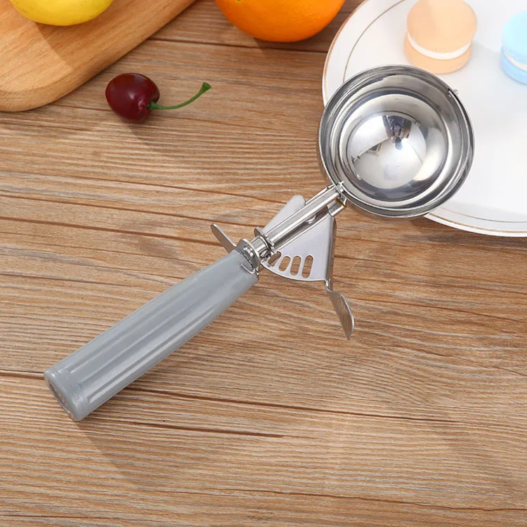 Full Sizes 304 Stainless Steel Ice Cream Trigger Scoop
