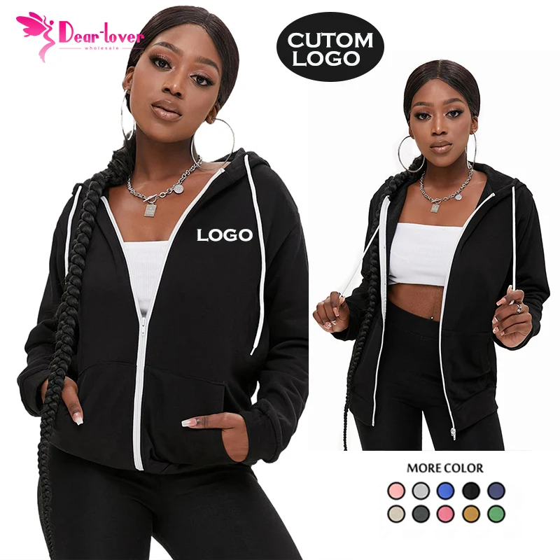 2022 Trendy Custom Logo Zip-up Hoodie 