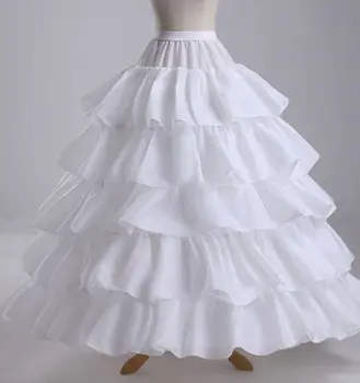 2021 Cheap Wholesale Under Skirt Bride Petticoat Wedding Big 4 Hoops 5 Layers Ball Gown Petticoats Black Petticoat Crinoline