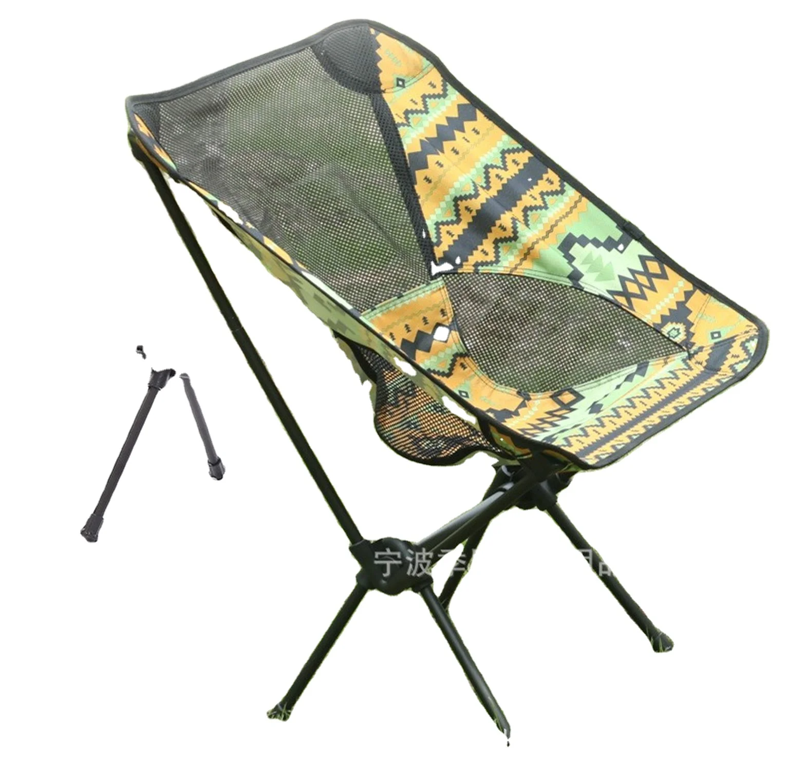 National style super light portable outdoor aluminum folding chair camping moon chair portable actor director chair