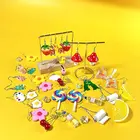 Earrings Lovely Personality Earrings Jelly Candy Color Milk Tea Bear Drop Earrings Butterfly Resin Earrings