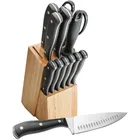 Knife Set 12 Pc Chef Knife Steak Knife Set Sharpener Kitchen Knife Set With Block