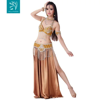 Professional belly dance Performance costumes with tassel BellyQueen