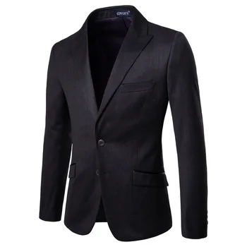 Custom Logo New Solid Color Men Business Casual Slim Fit Large Size Suit Jacket Professional Wear