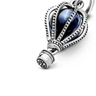Blue Hot Air Balloon Travel Charm 925 Sterling Silver Jewelry Pendant Charm