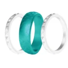 Rings Geedyn February Amethyst Mix Silicone Birthstone Rings Weeding Rings Set
