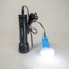 Led Torch Led HOLSTEN BOSSEN HB019 Solar Energy Rechargeable Led Torch Flashlight With Solar Panel